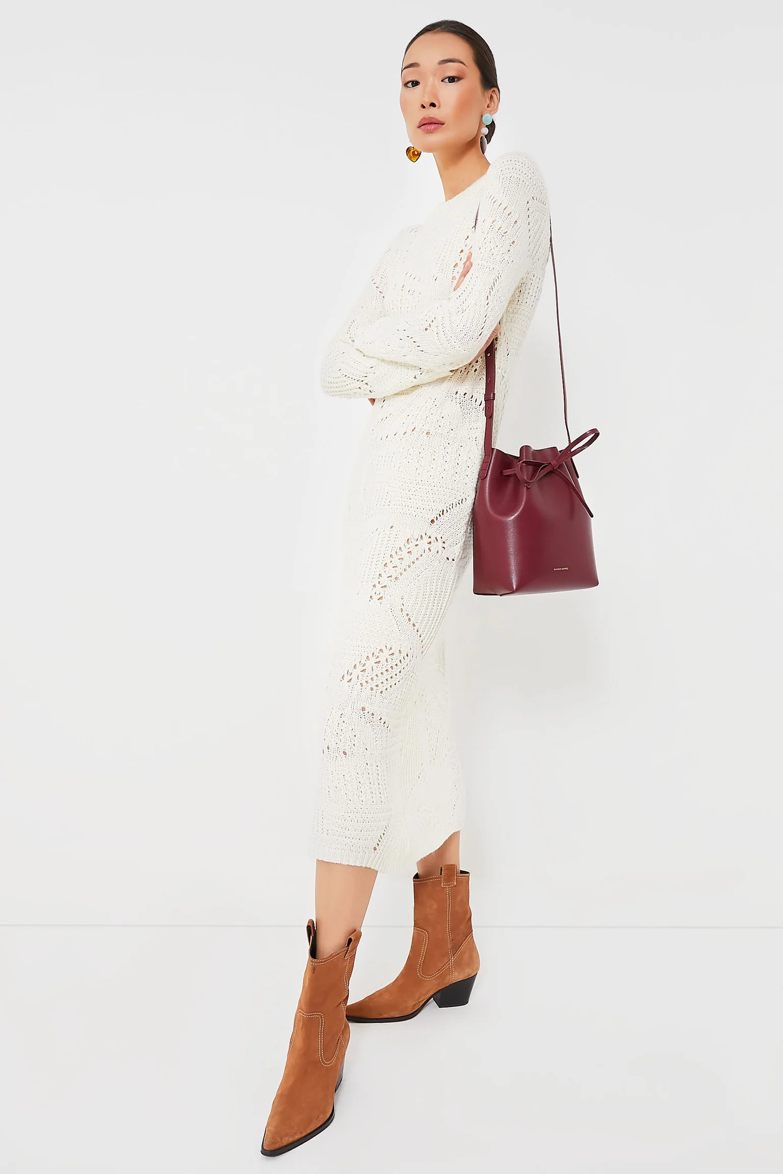 Cream Knit Maxi Dress | Tuckernuck (US)