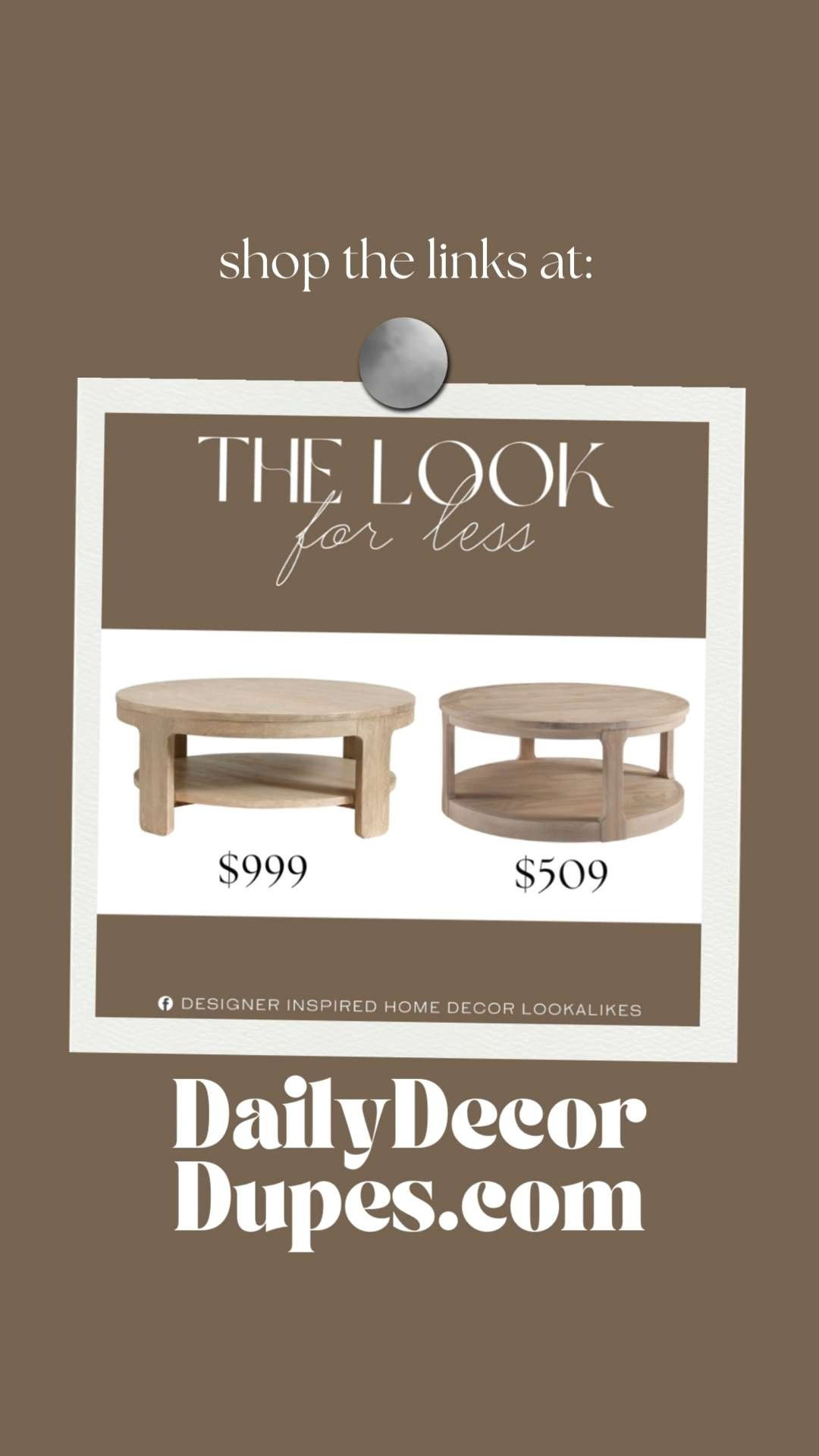 Inspired by Pottery Barn Coffee Table. Curved Round Coffee Table. Two-Tier Wooden Coffee Table. Contemporary Wooden Coffee Table. Wooden Living Room Table. Rustic Modern Coffee Table. Stylish Wooden Centerpiece Table.  

Home more affordable option find copy cat similar look for less budget friendly affordable cheap cheaper beautiful pretty. Clearance sale coupon code discount code promo code luxury lookalike look a like Inspo inspiration inspired by idea ideas Love like these? I share multiple every day in my FB group.
#potterybarninspired #coffeetable #centertable #livingroomtable #woodencoffeetable #roundtable #rusticmodern #furniturefinds 

 #LTKHome