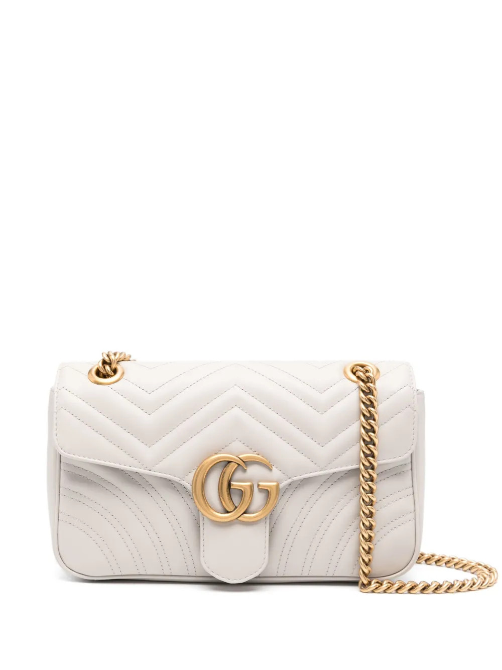 Gucci Small GG Marmont Shoulder Bag | Grey | FARFETCH | Farfetch Global