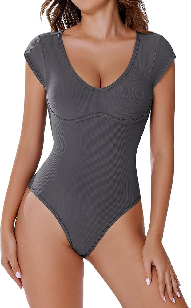 Avidlove Women's Bodysuit Going Out Bodysuits Cap Short Sleeve Tops | Amazon (US)