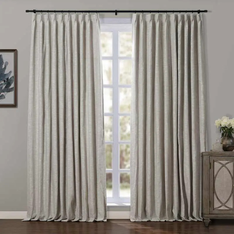 Luxury Linen Cotton Blend Curtain Pleated | Jawara | TWOPAGES