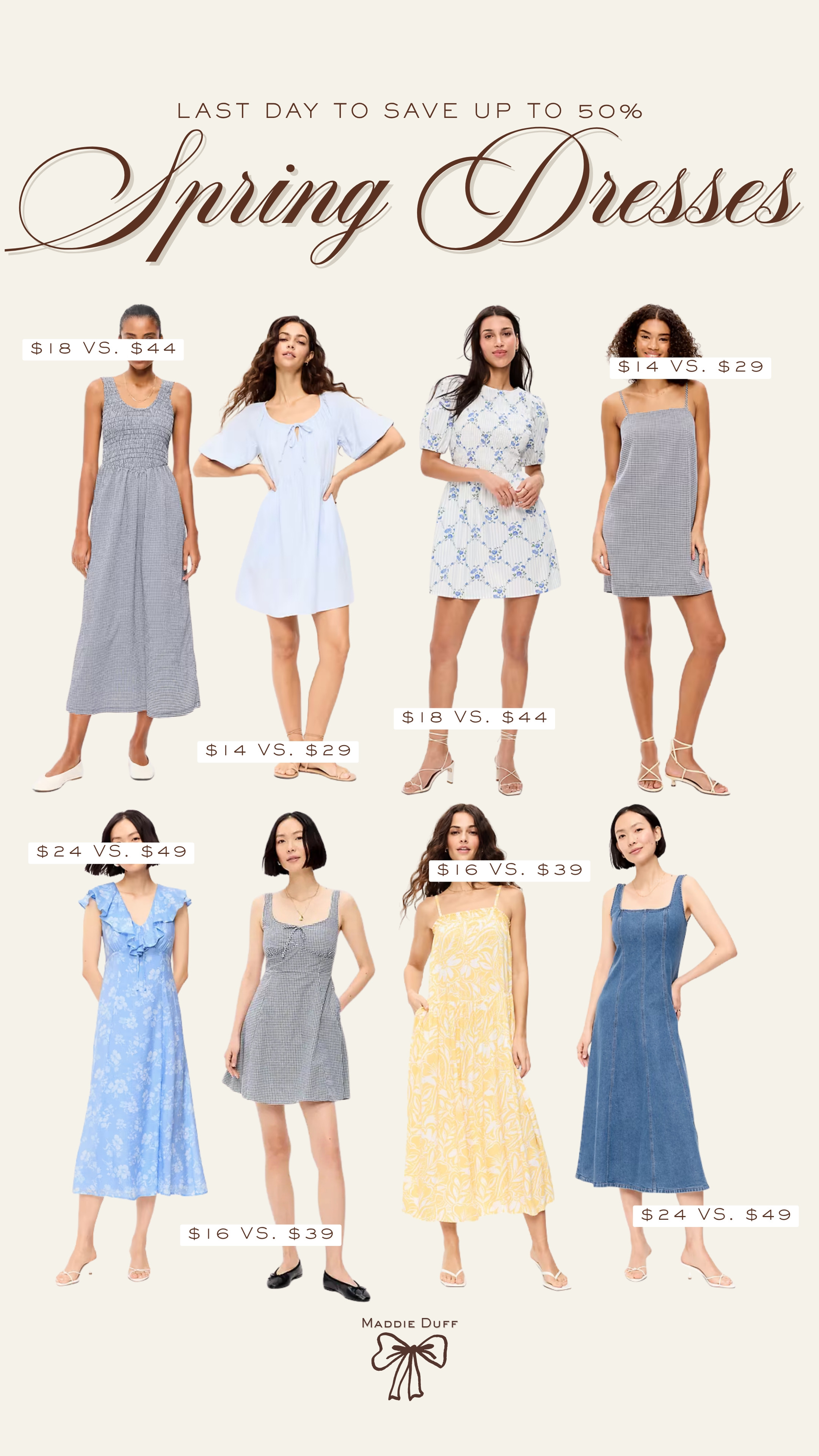 Last day to save on affordable spring dresses!

easter dresses, spring dresses, old navy, affordable dresses 

 #LTKootd #LTKmomlife #LTKSaleAlert