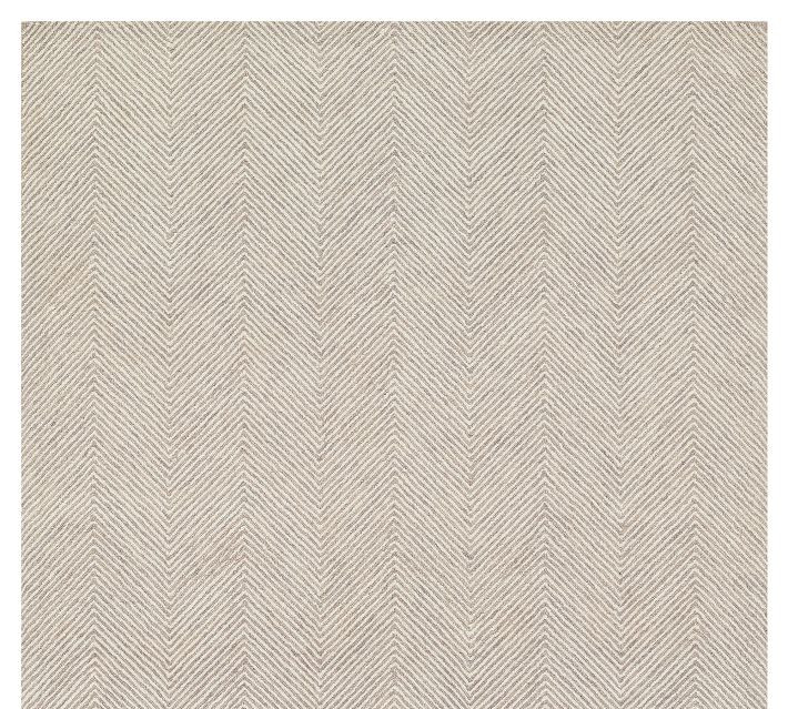 Iweala Handcrafted Chevron Rug, 9' X 12', Gray | Pottery Barn (US)