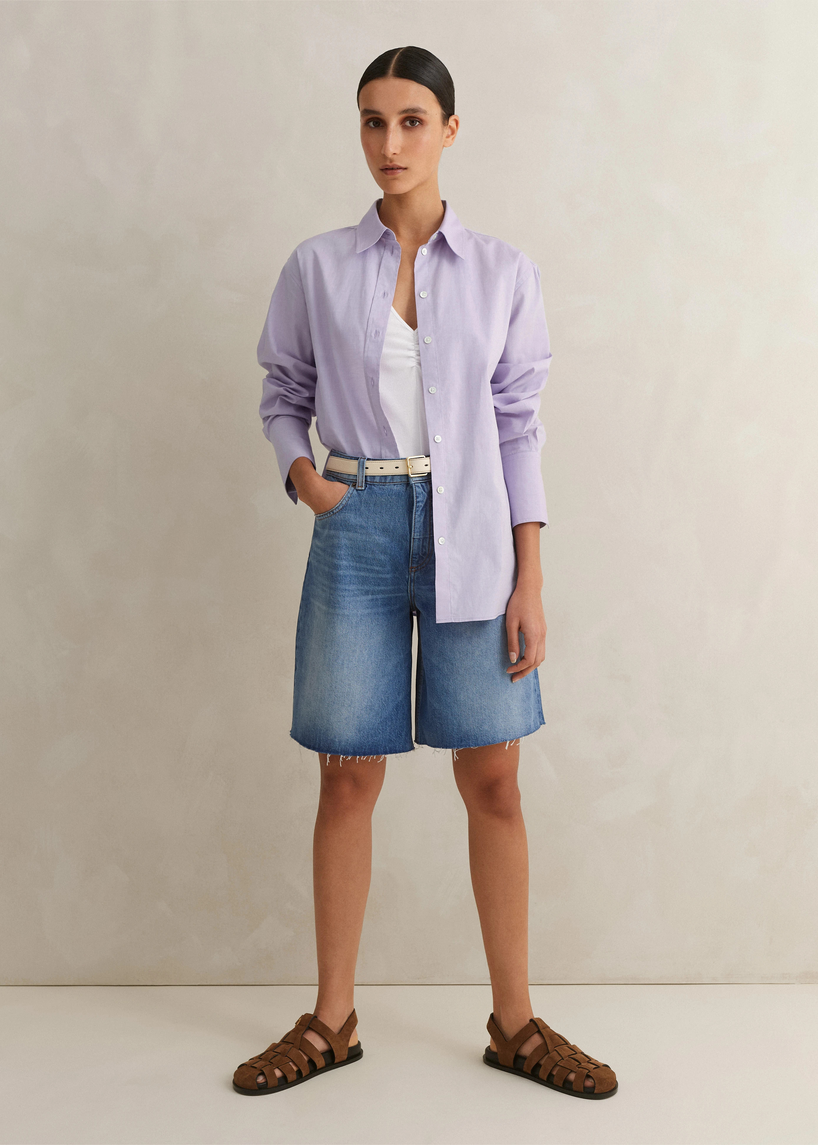 Denim High-Rise Bermuda Short | ME+EM Global (Excluding US)
