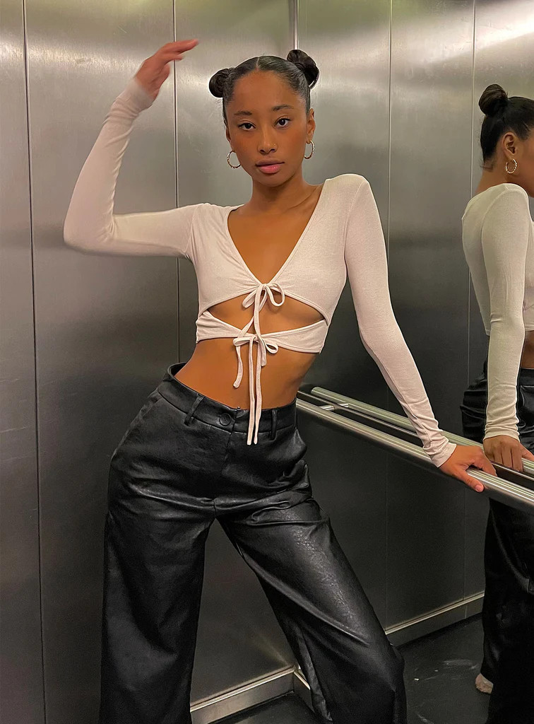 Jessie PU Pants Black | Princess Polly US