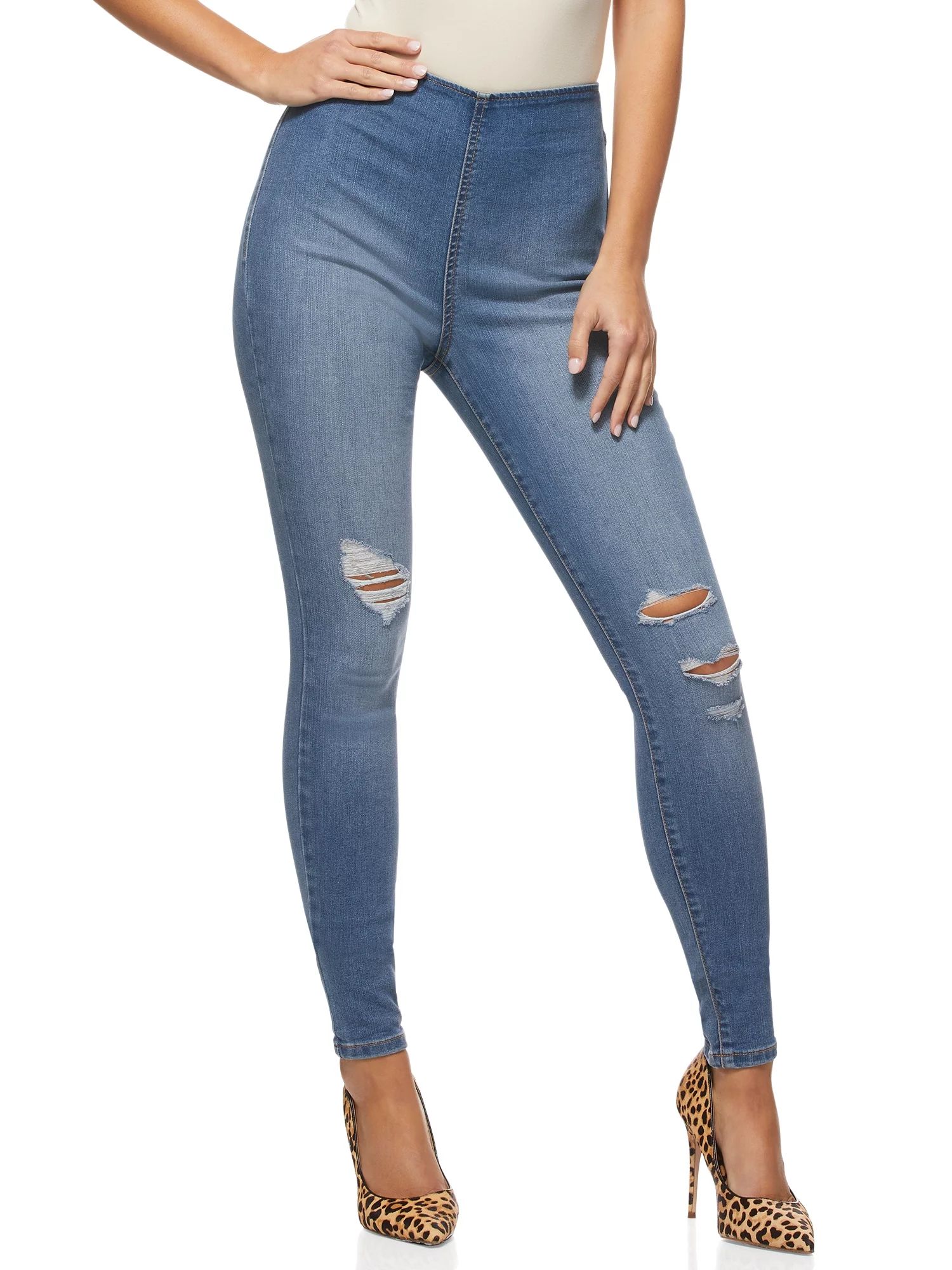 Sofia Jeans by Sofia Vergara Women’s Rosa Curvy High Rise Ankle Jeggings | Walmart (US)