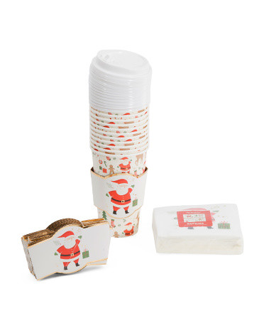 52pk Santas Village Napkin And Cup Set | TJ Maxx