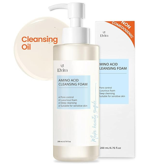 Elvira Pore Control Cleansing Oil, Light Makeup Remover, Hydrating Facial Cleanser, Blackhead Rem... | Amazon (US)