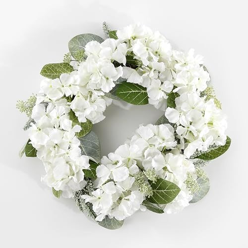 SAFAVIEH Home Collection Faux Artificial 22-inch Hydrangea & Magnolia Decorative Wreath | Amazon (US)
