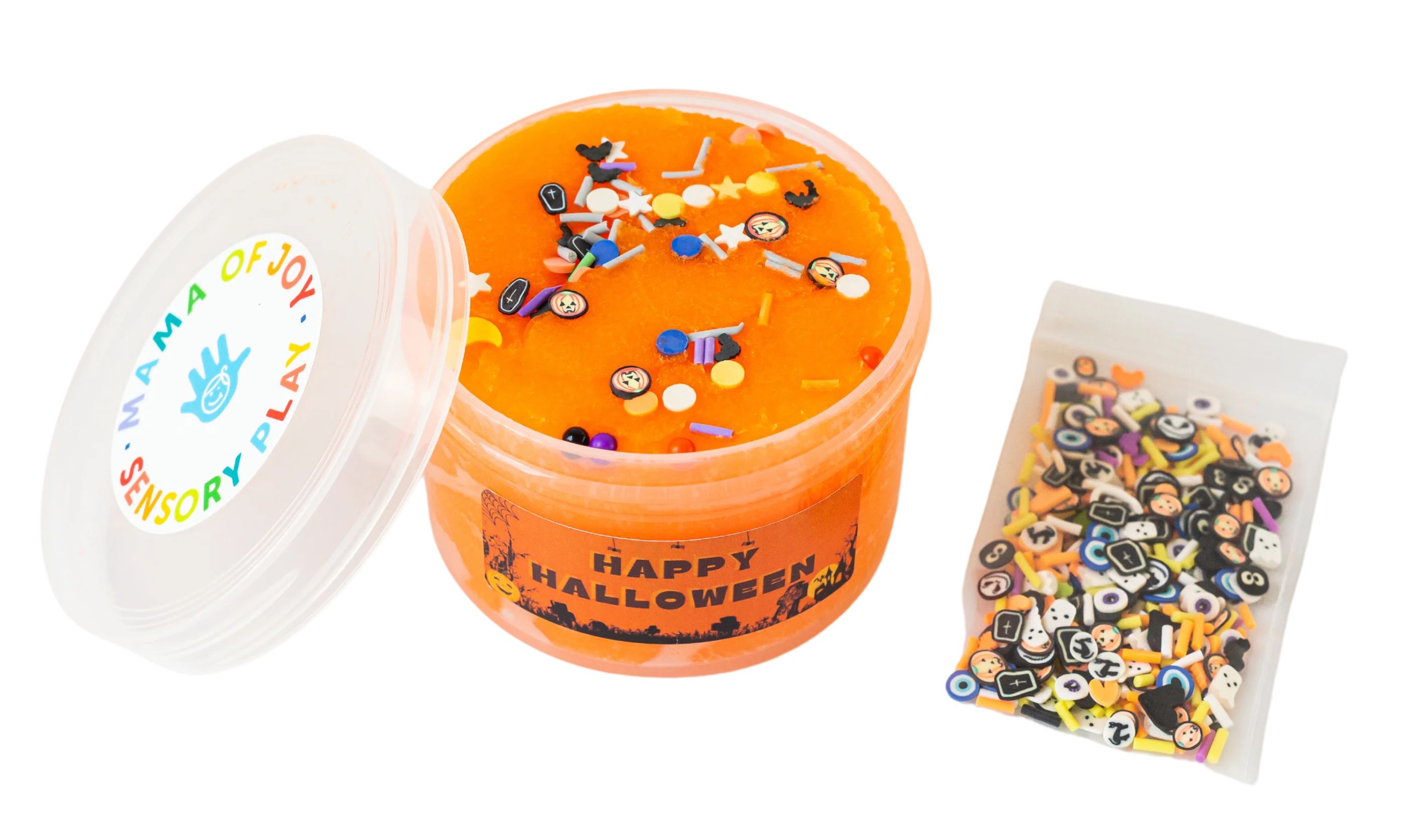 Happy Halloween Slime | Mama of Joy Sensory Play