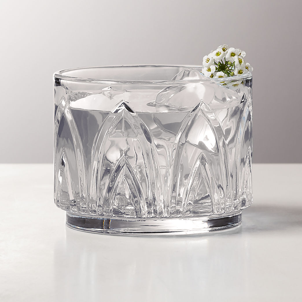 Buchanan Clear Stacking Double Old-Fashioned Glass | CB2 | CB2