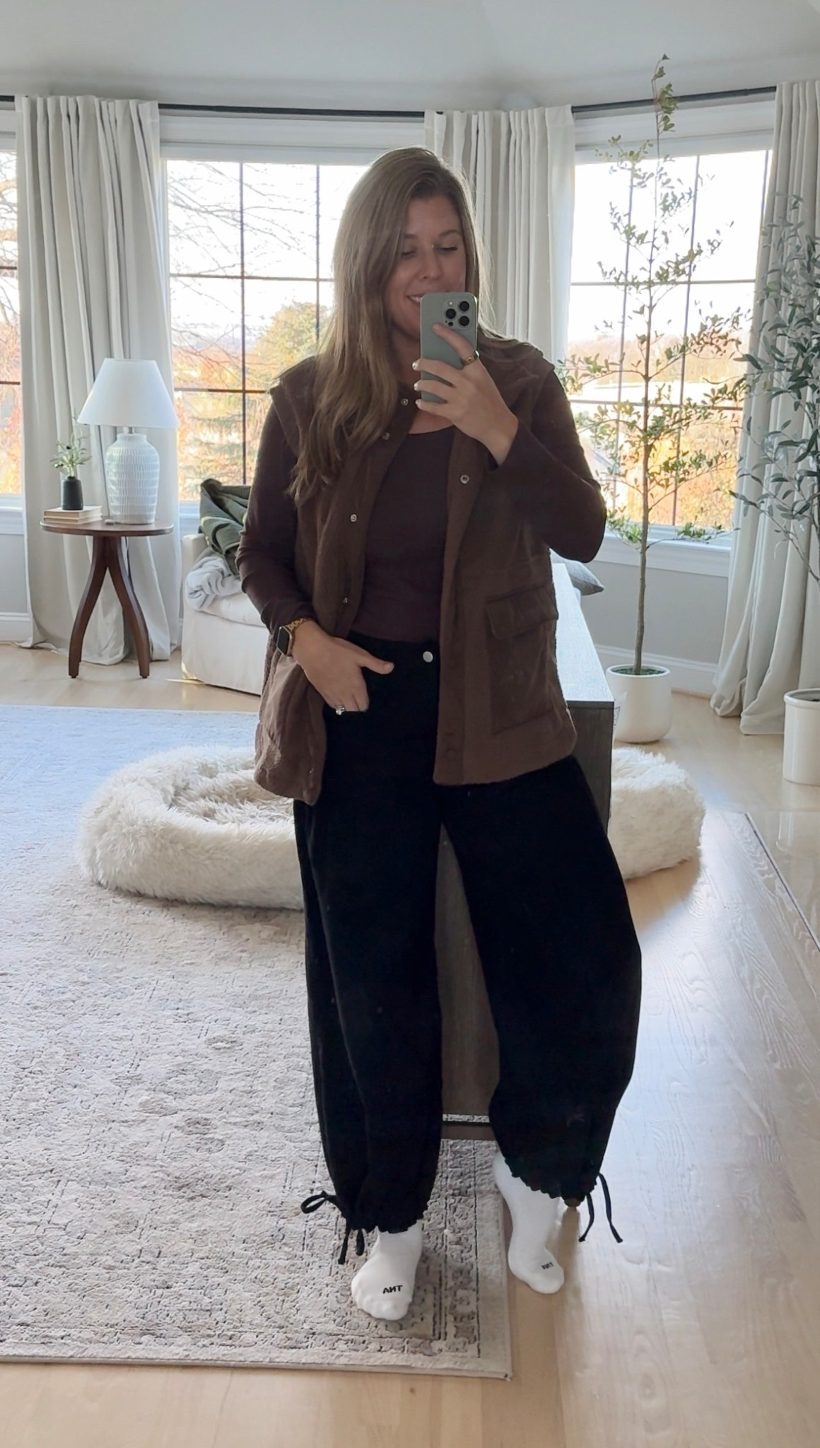 The pleat detail on these pants are so cute! Easy and fun outfit for fall and winter! 

#LTKMidsize #LTKFindsUnder50 #LTKFamily