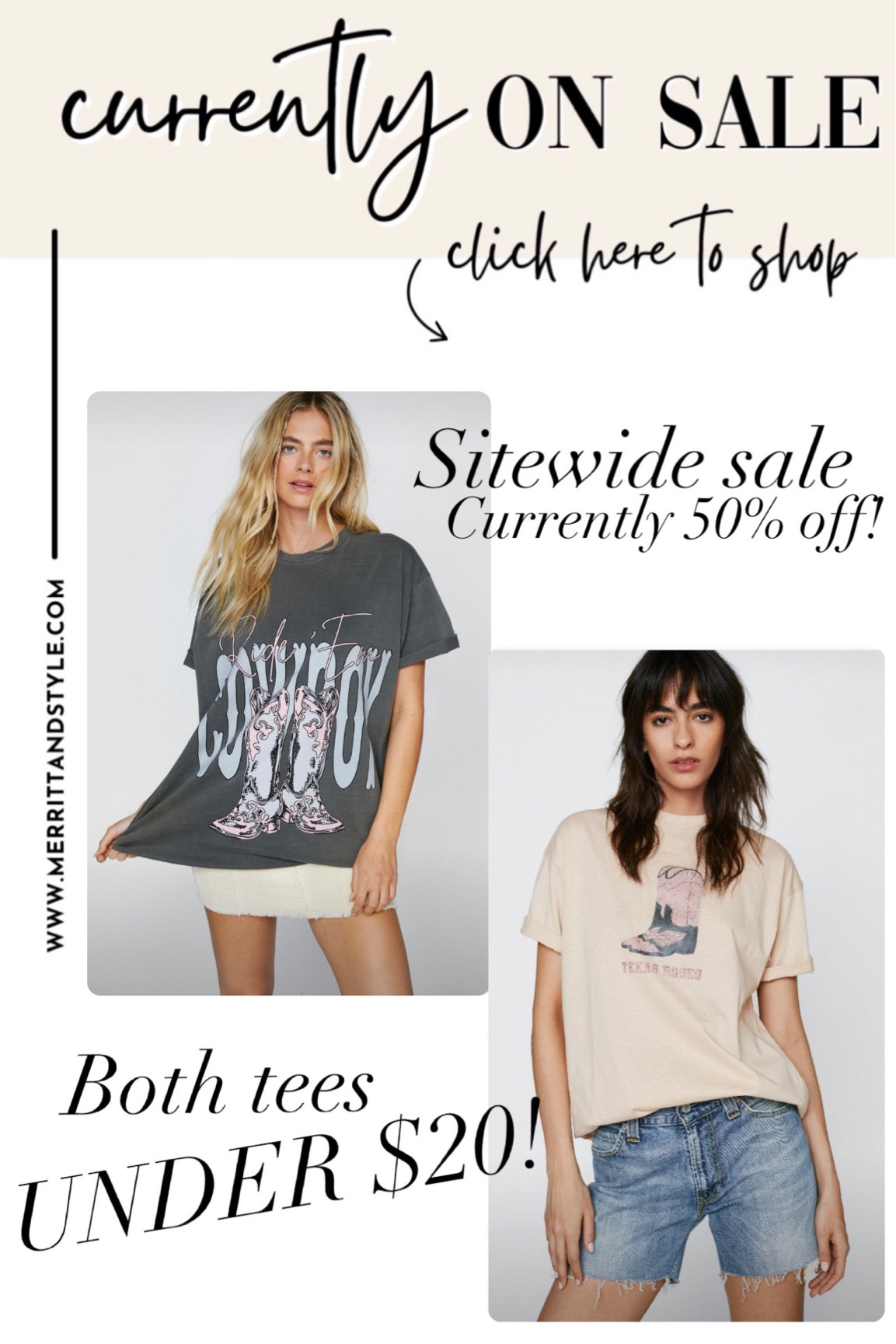 Tees on sale UNDER $20! 