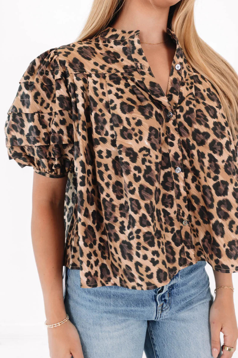 Girl's Trip Top - Leopard | The Impeccable Pig