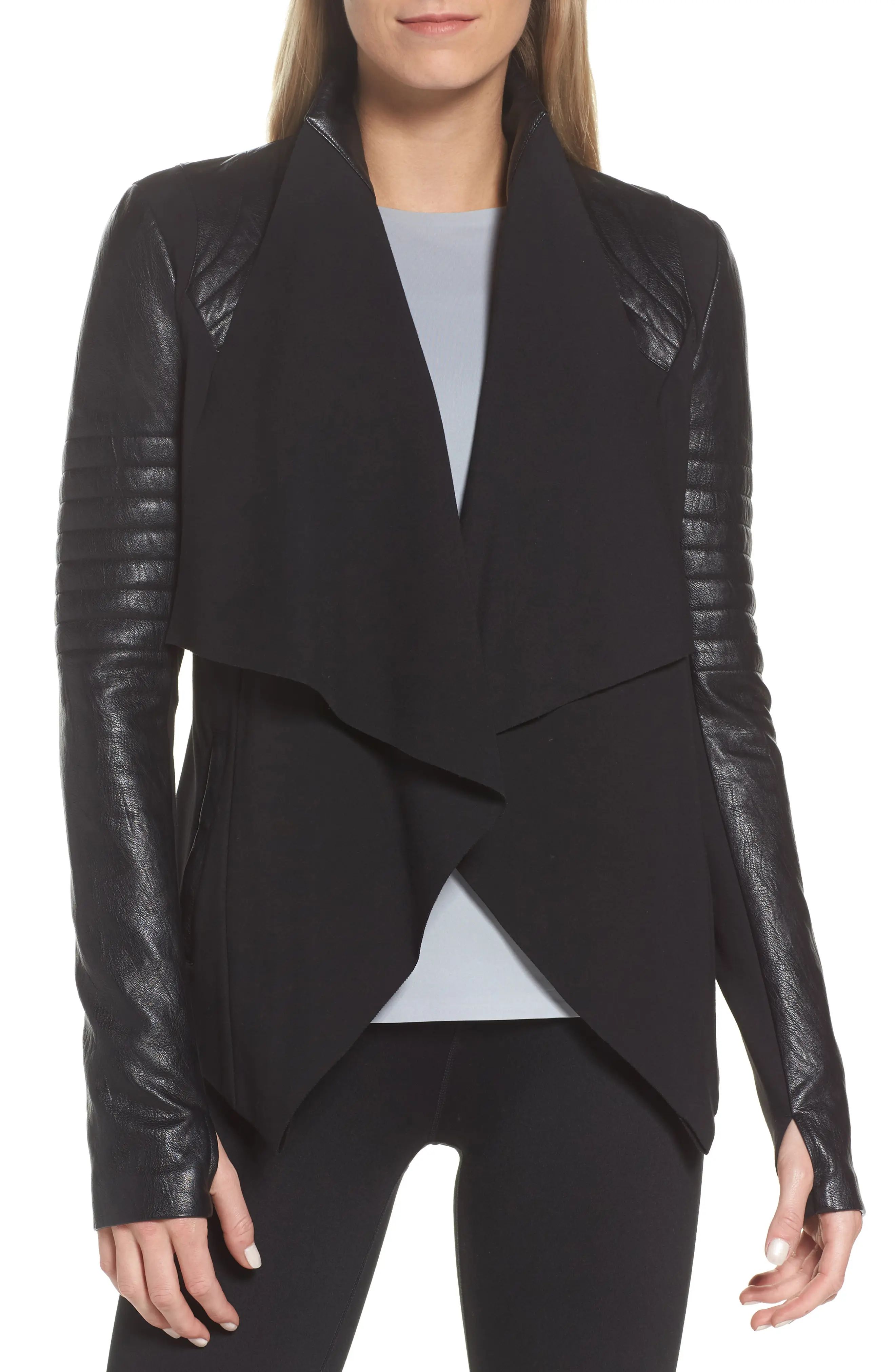 Blanc Noir Drape Front Jacket | Nordstrom