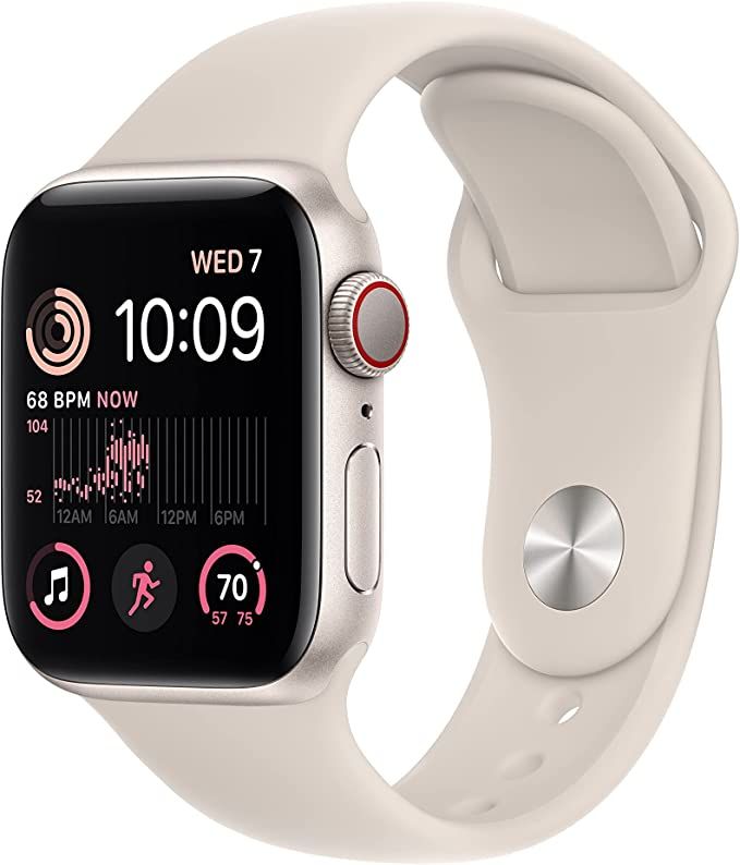 Apple Watch SE (2nd Gen) [GPS + Cellular 40mm] Smart Watch w/Starlight Aluminum Case & Starlight ... | Amazon (US)