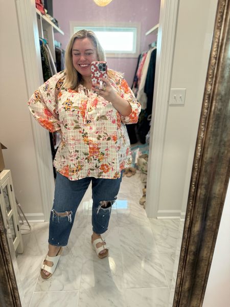 Happy Tuesday! I’m loving how this fit came together - my top is Lane Bryant and jeans are Abercrombie. I wear a size 36 which equates to a 22. 

Shoes are new from Yellowbox and they’re so comfy! They fit TTS  

#LTKstyletip #LTKplussize #LTKshoecrush