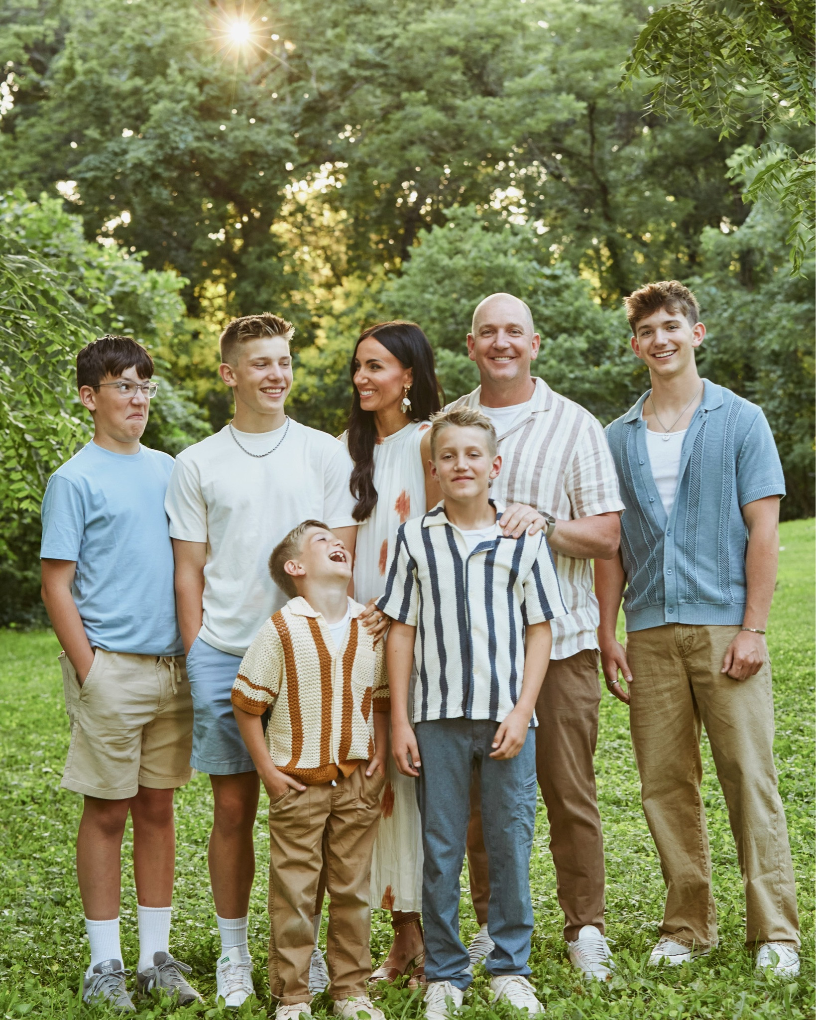 Soaking up summer with these boys- this year I have a senior,  10th, 8th, 5th and 3rd. 🥹 

Linking our family photo outfits in LTK.