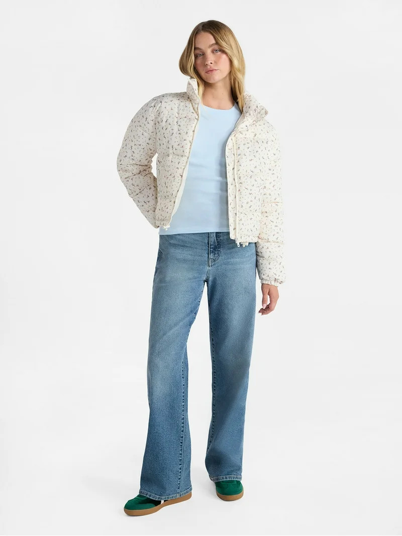 No Boundaries Puffer Jacket, Women's | Walmart (US)