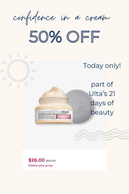 I’ve been scraping the jar waiting for a sale in this moisturizer and it’s finally here! Ultas 21 days of beauty event! 

#LTKbeauty