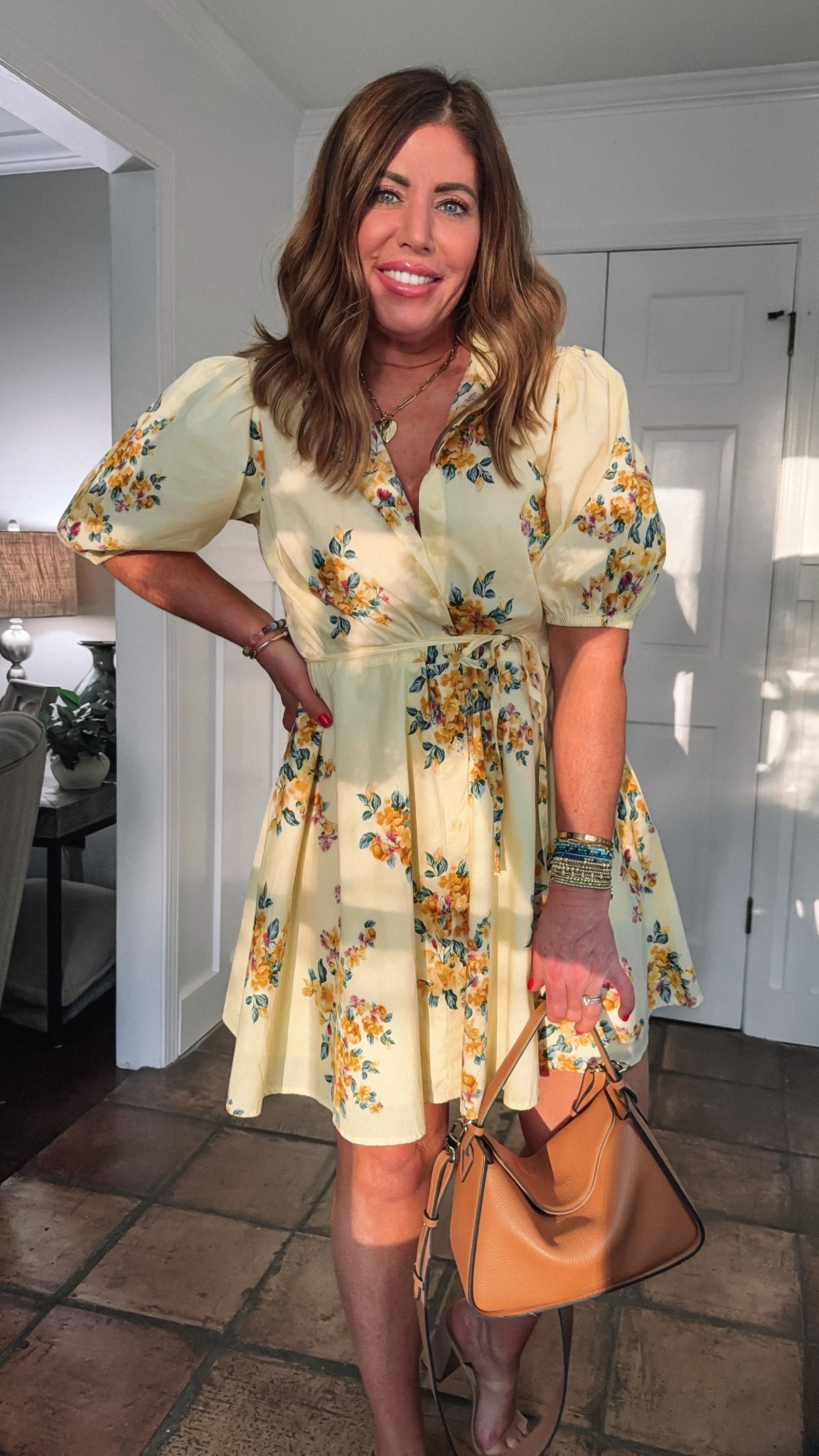 Last chance to grab this dress on sale under $25!!

Perfect to wear on, wear to a baby shower, wedding shower, lunch date and so much more! Lightweight with a slip underneath fully functioning buttons all the way down the front. elbow length sleeves, and a tie belt. It’s so pretty and so comfy. I am wearing a medium. ￼

#LTKOver40 #LTKSaleAlert #LTKootd