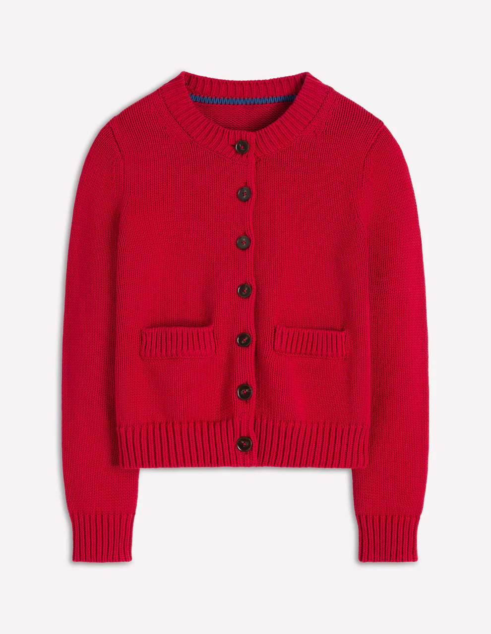 Lucy Chunky Cotton Cardigan-Merida Red | Boden UK