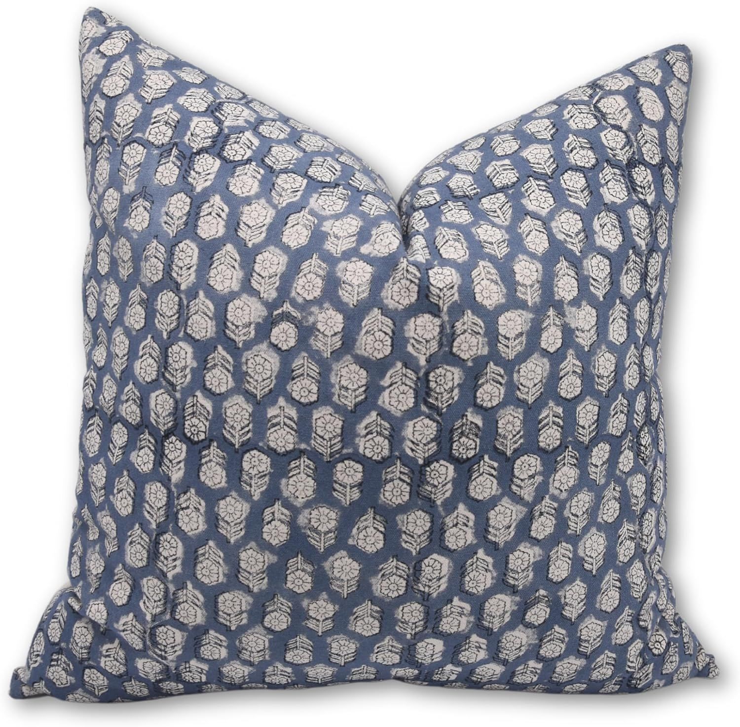 Fabritual Block Print Duck Canvas Cotton 16x16 Throw Pillow Covers, Decorative Handmade Pillow Co... | Amazon (US)