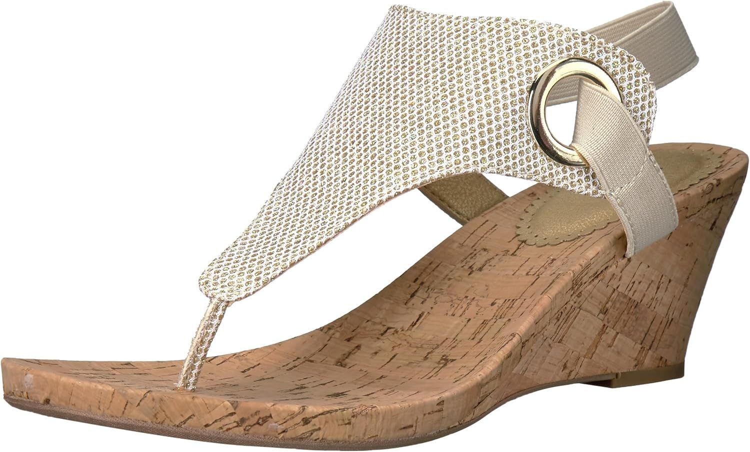 WHITE MOUNTAIN Women's Aida Cork Wedge Sandal | Amazon (US)