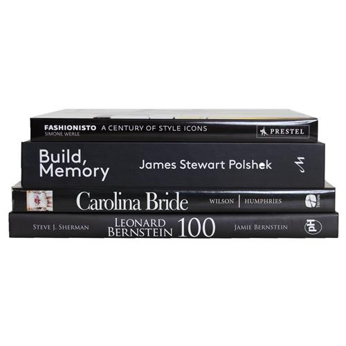 Luis Modern Classic Tuxedo Black Hardback Decorative Books - Set of 4 | Kathy Kuo Home