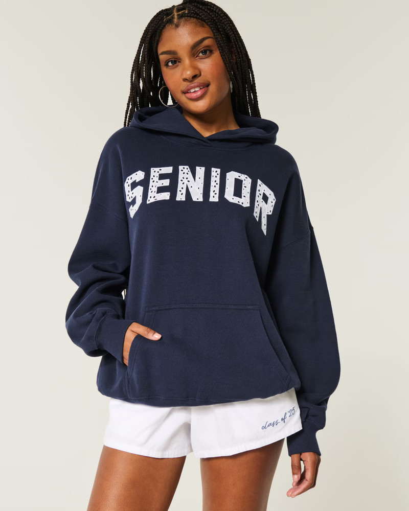 Oversized Senior Graphic Hoodie | Hollister (US)