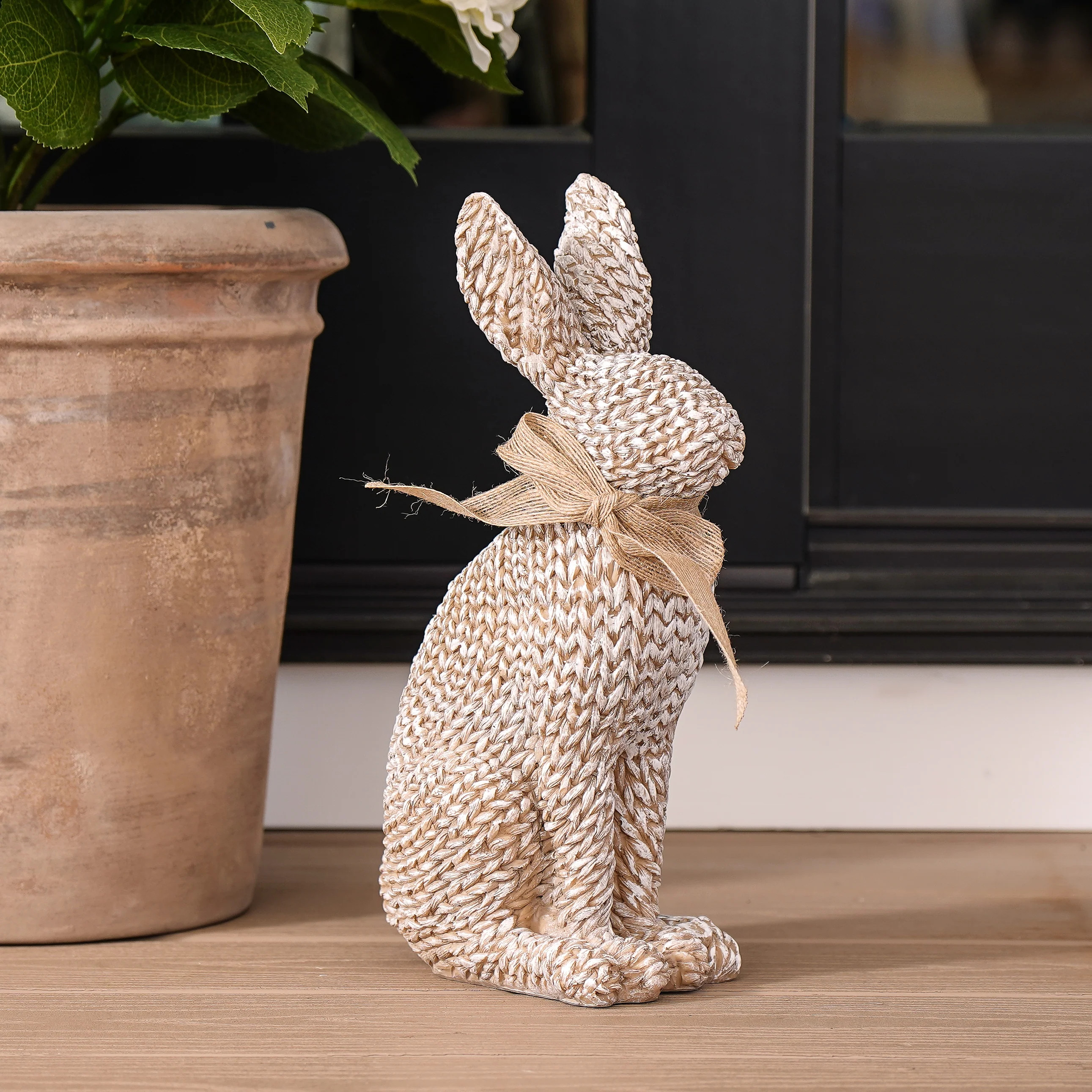 Hopper Woven Resin Rabbit | MJHome