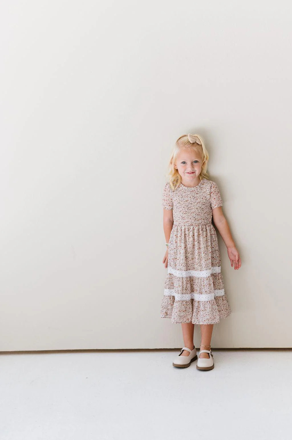 Isla Dress in Dark Cream - Kids | FEHRNVI
