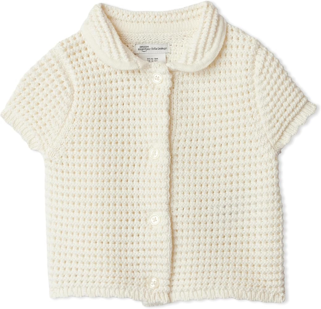 Amazon Essentials x Sofia Grainge Toddlers and Baby Girls' Cotton Short Sleeve Button Front Sweat... | Amazon (US)