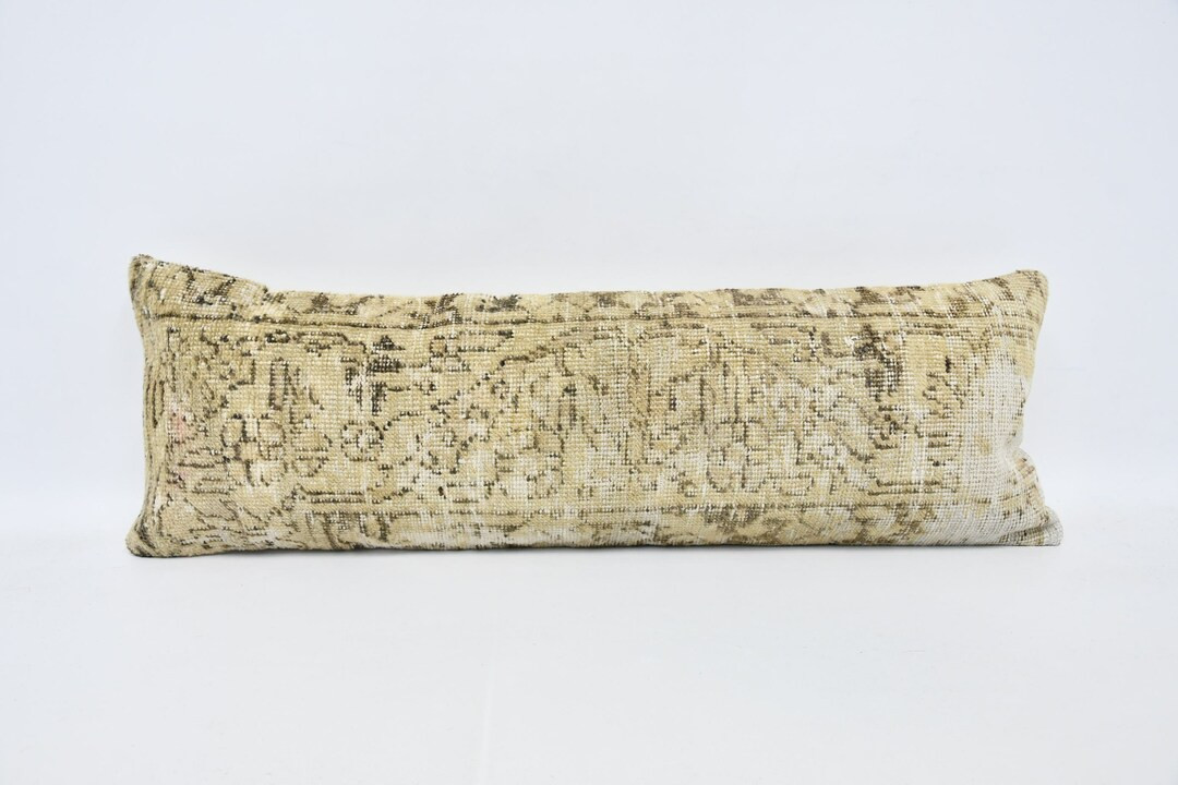 Turkish Pillow, Throw Pillow, Home Decor Pillow, Kilim Pillow, 12x36 Beige Case, Rug Pillow, Orie... | Etsy (US)