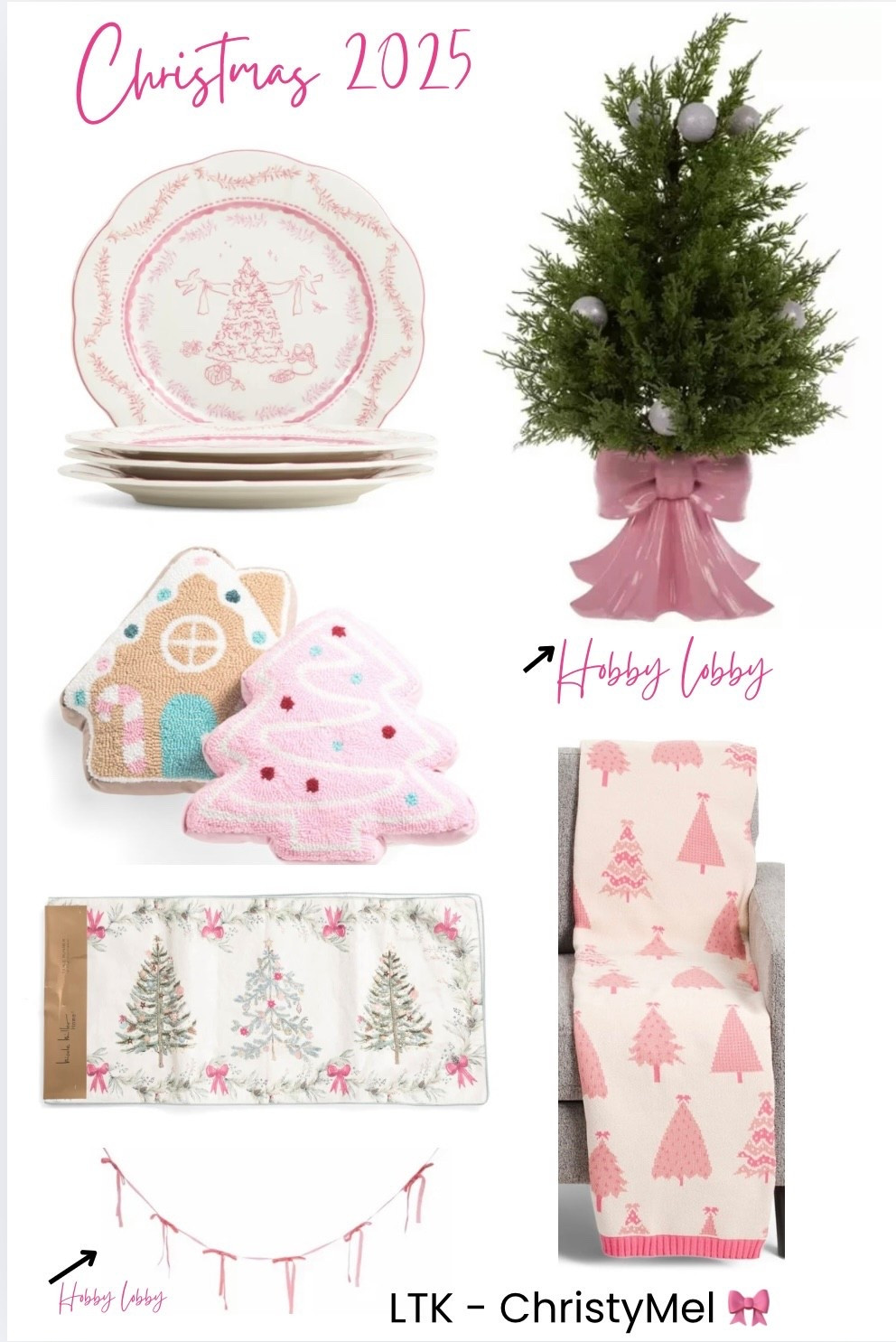 Christmas in Pink 

Hobby Lobby and Marshall’s 

#LTKHome #LTKSeasonal