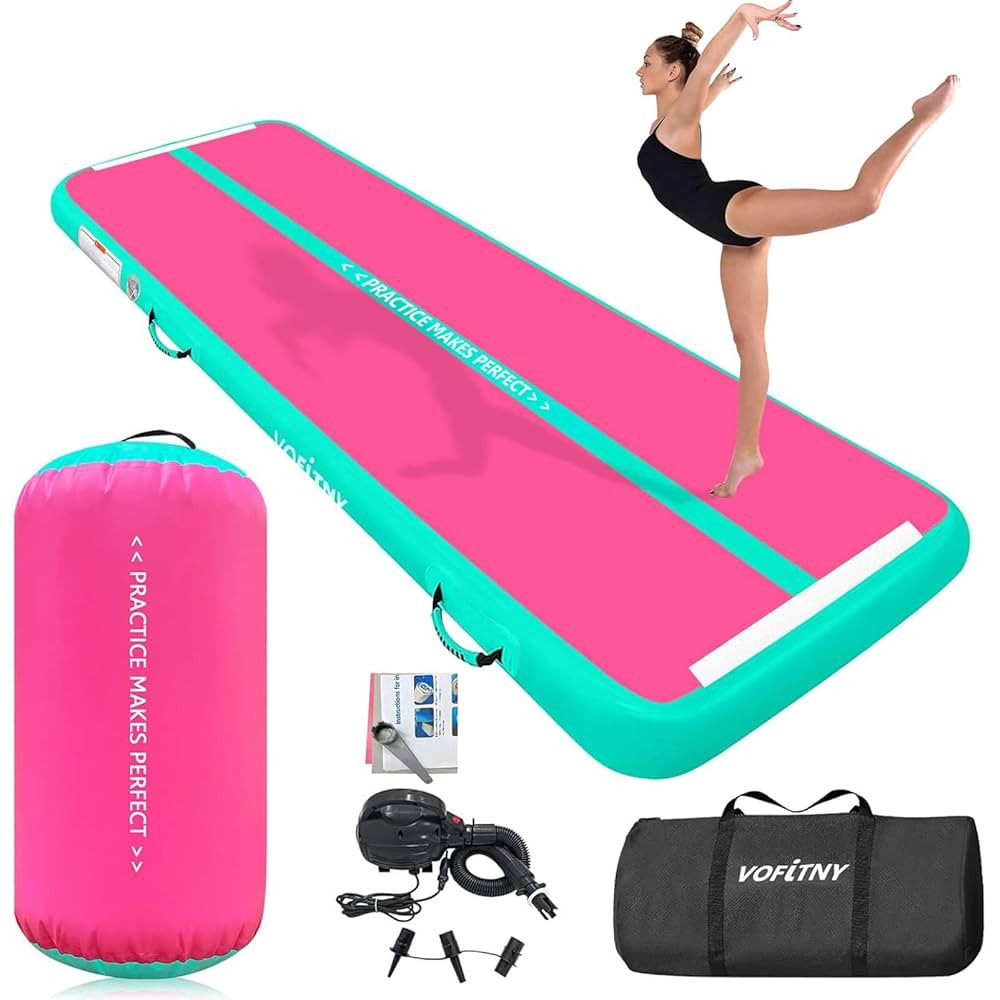 VOFiTNY Inflatable Gymnastics Air mat Tumbling Track with Air Barrel Octagon Mat with Pump for Ho... | Amazon (US)