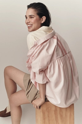 The Mabel Boxy Oxford Shirt by Maeve | Anthropologie (US)