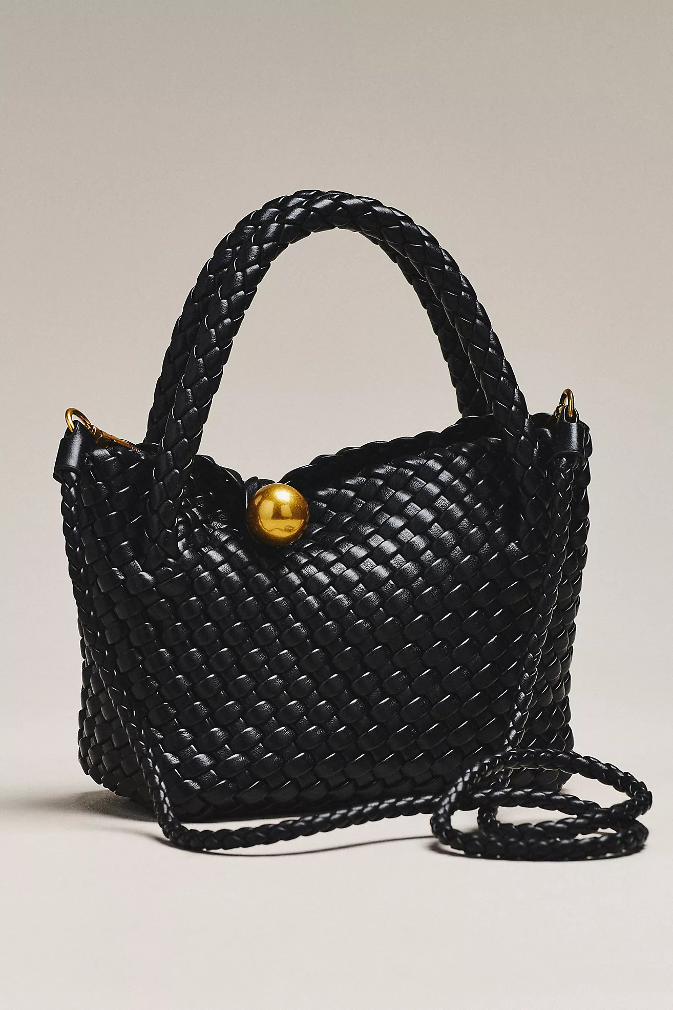 Faux Leather Woven Satchel | Anthropologie (US)
