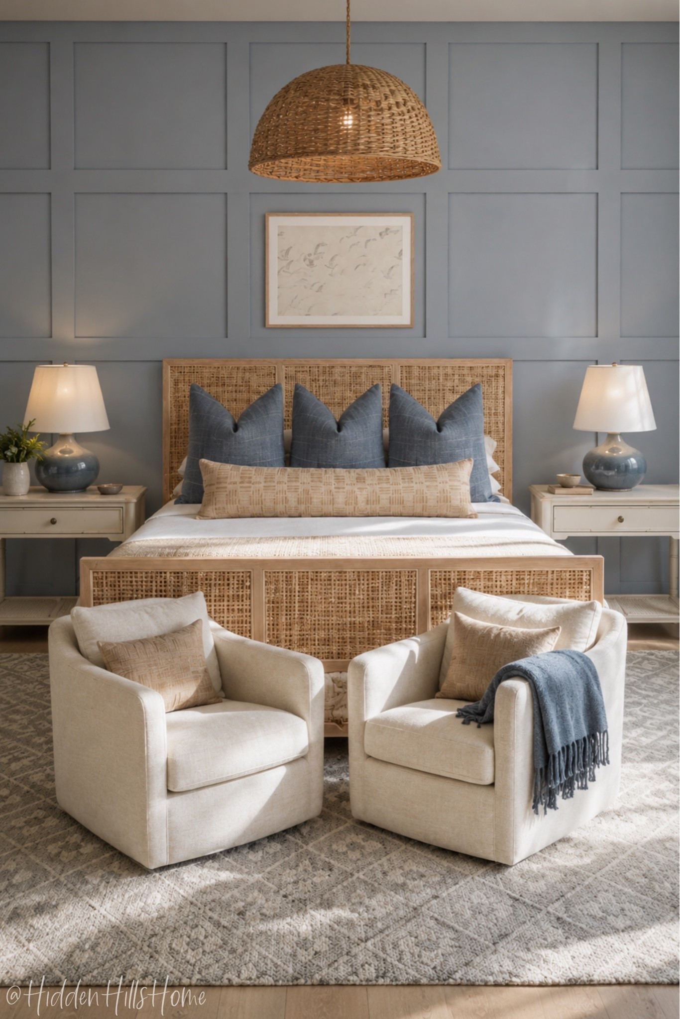 Coastal bedroom decor ideas. Bedroom design, e-design, home decor inspiration, bedding, bedroom inspiration, cane bed, nightstands

#LTKHome #LTKSaleAlert #LTKSeasonal