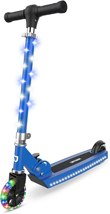 Jetson Kids Jupiter 2-Wheel Light-Up Kick Scooter, LED Lights on Handlebar, Stem, Wheels & Deck, ... | Amazon (US)