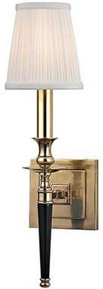 Hudson Valley Lighting 5221-AGB Salina - One Light Wall Sconce, Aged Brass Finish with Cream Silk... | Amazon (US)