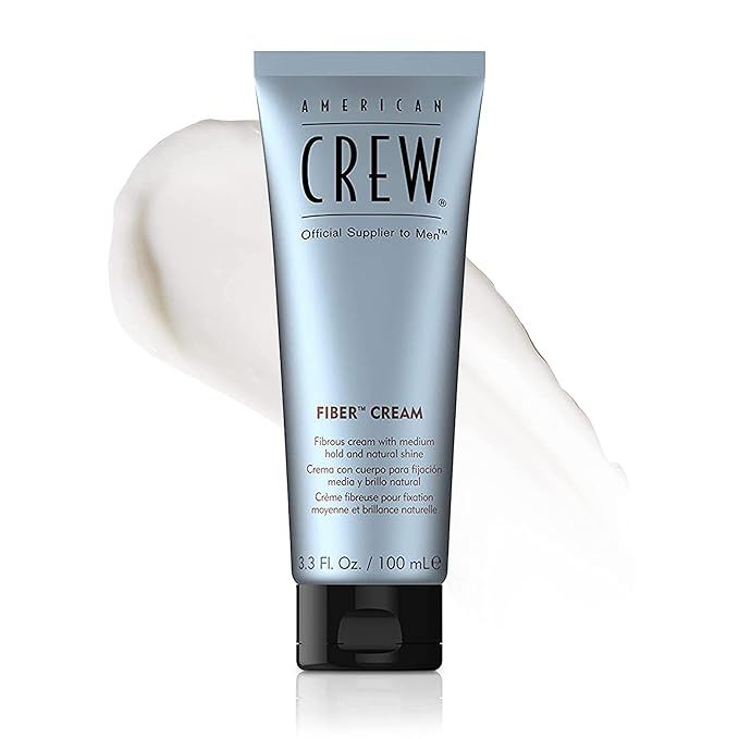 Men's Fiber Cream by American Crew, Like Hair Gel with Medium Hold & Natural Shine, 3.3 Fl Oz | Amazon (US)