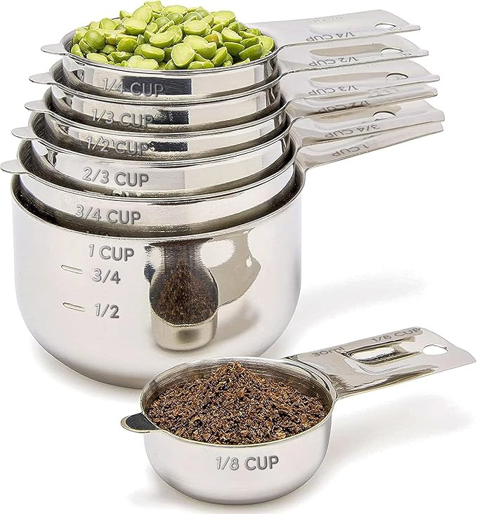 Simply Gourmet Measuring Cups Set of 7, Stackable, 304 Premium Stainless Steel, Kitchen Gadgets f... | Amazon (US)