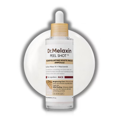 Dr. Melaxin Peel Shot Exfoliating White Rice Ampoule | gently removing dead skin cells while delivering nourishing ingredients (2.7 oz) | Target