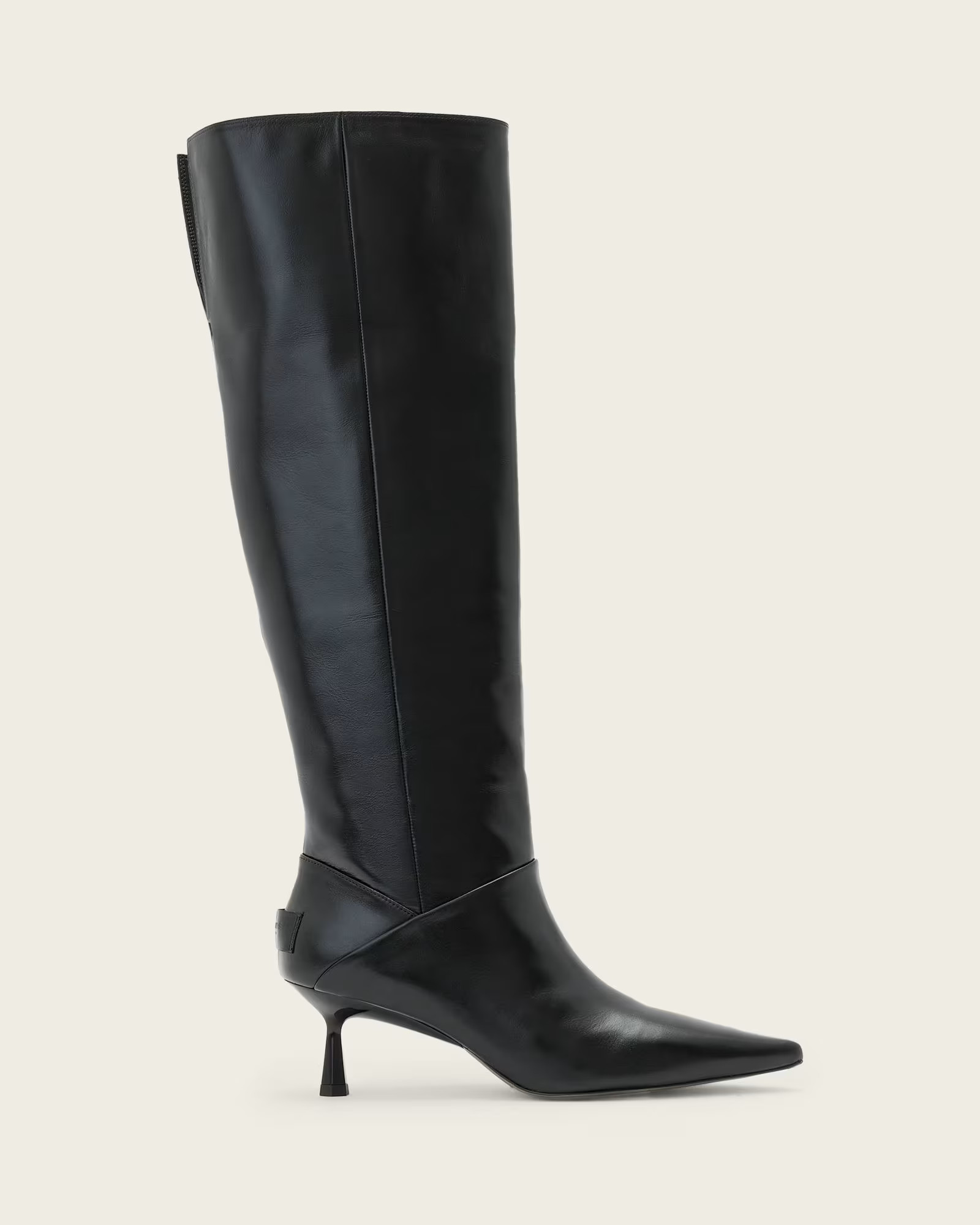 Odyssey Knee High Leather Boots Black | ALLSAINTS | AllSaints UK