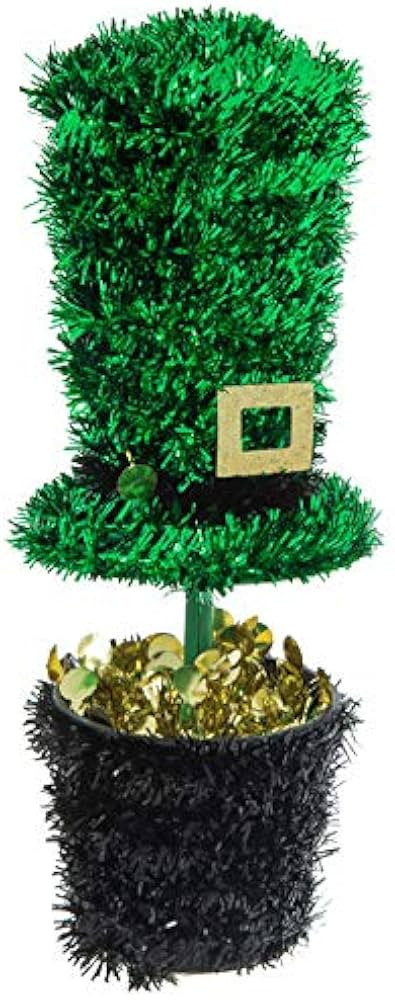Tinsel Leprechaun Hat On Pot of Gold Table Decoration St. Patrick's Day Home Decor | Amazon (US)