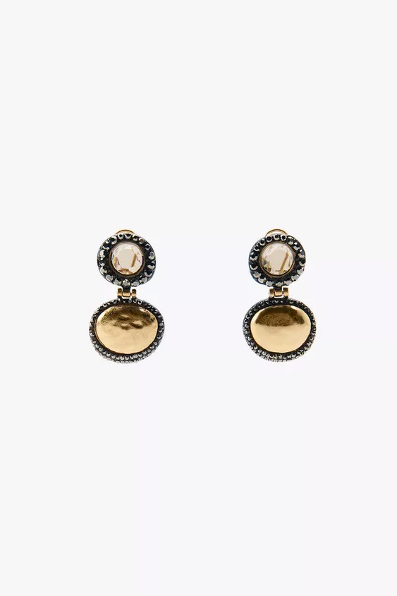 SPARKLY JEWEL EARRINGS | Zara US