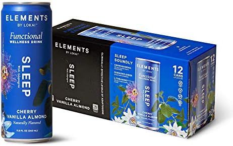 Sleep Aid Drinks by Elements | Naturally-Flavored Cherry Vanilla Almond with Ashwagandha | Melato... | Amazon (US)