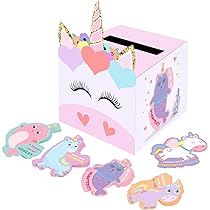 Valentine Boxes for Kids - Unicorn Valentines Day Cards for Classroom Exchange (1 Mailbox, 32 Valent | Amazon (US)