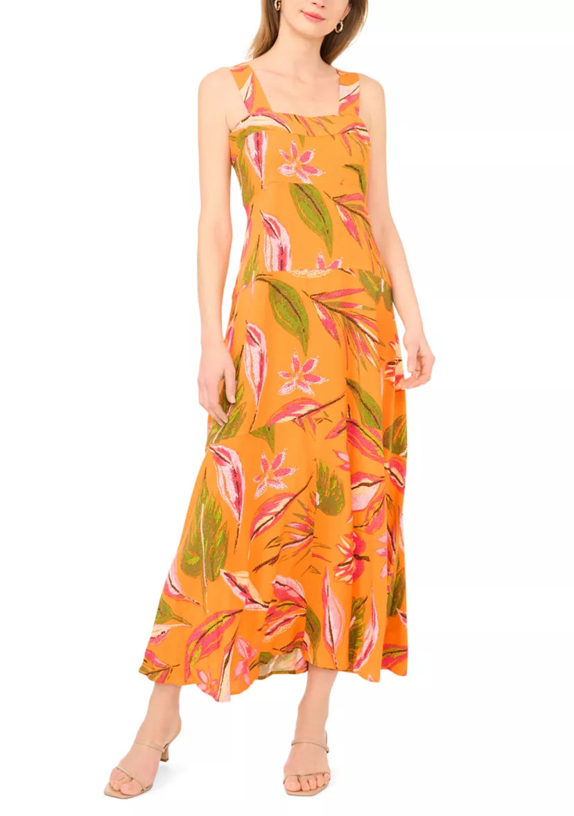 Women's Sleeveless Square Neck Tropic Dress | Belk